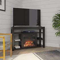 Image result for Low Profile Corner Fireplace TV Stand