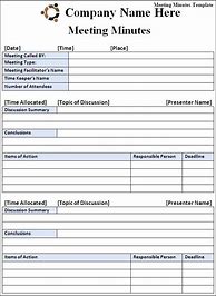 Image result for Meeting Notes Template