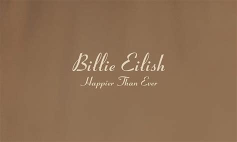 Billie Eilish Happier Than Ever Cover