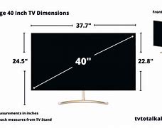 Image result for 40 Inch TV Dimensions in Inches