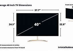 Image result for 50 TV Dimensions