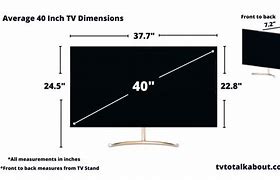 Image result for 40 Inch TV Dimensions in mm