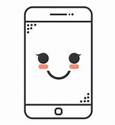 Image result for Clip Art Black Line Cell Phone Emoji