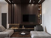 Image result for Wood Slat Wall Interior Design