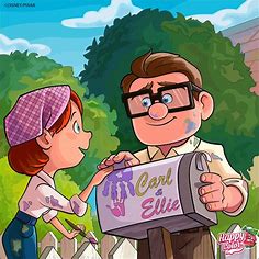 Solve Carl and Ellie Find Love at the Mailbox jigsaw puzzle online with 25 pieces