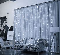 Image result for Curtain String Lights