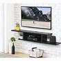 Image result for TV Mounted On Wall with Shelves Flush