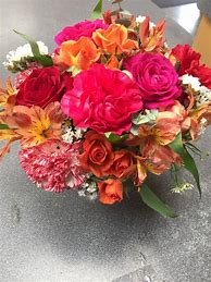 Image result for Pink and Orange Flower Arrangements