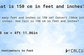 Image result for 150 Cm to Feet