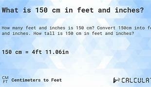Image result for How Much Feet Is 150 Cm