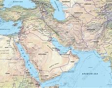 Image result for Physical Map of Middle East