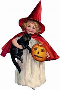 Image result for Vintage Halloween Witch On Broom Stick Clip Art