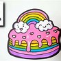 Image result for How to Draw a Rainbow Unicorn Cake