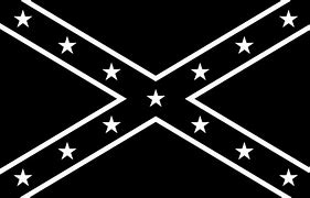Image result for Confederate Flag Black and White