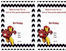 Image result for Iron Man Birthday Card to Print