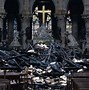 Image result for Notre Dame Fire Interior