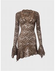 Image result for Brown Leather Dress