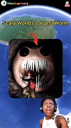 😱 Scary Found World's Largest Worm 🪱 on google maps and google earth 🌎 #shorts #worldearthvisit