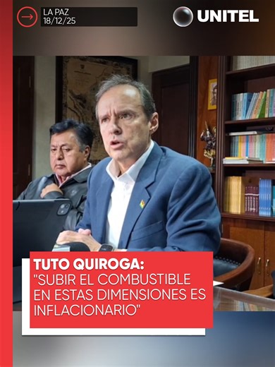 El líder de la alianza Libre, Jorge Quiroga, advirtió sobre los riesgos de aumentar el precio del combustible, eliminando la subvención, sin haber frenado antes el escenario de alta inflación #Unitel #Política #Sociedad