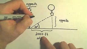 Finding the Height of an Object Using Trigonometry, Example 1