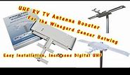 HOW TO INSTALL RV WINEGARD WINGMAN UHF TV ANTENNA BOOSTER on Winegard Sensar Batwing - Digital TV