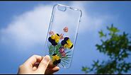 DIY pressed flower phone cases craft