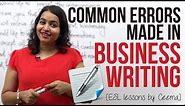 Common errors made in Business Writing ( Business Emails & Letters) - Business English Lesson
