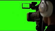 A footage on a green background. Chromakey.Сamera on a green background. Video Transitions.