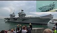 🇬🇧 The New HMS Queen Elizabeth Aircraft Carrier, Arrives at Portsmouth UK.