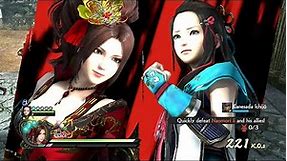 Samurai Warriors 4 [PS4] - Kai and Lady Hayakawa Gameplay (Story Mode DLC Stage) Sinister Beauties