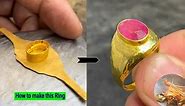 24k Gold Ring Making For Gents with RUBY I How Gold Ring is Made hallmark jewellery making