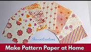 How to make Patterned Papers at Home/ Create your own Pattern Papers in 7 Different Styles
