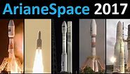 Rocket Launch Compilation 2017 - ArianeSpace