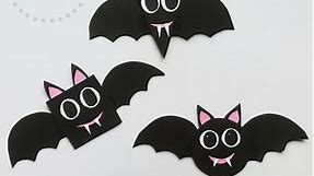 Bat craft and preschool shapes activity (bat pattern included)