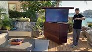 Must have weather ready outdoor hidden TV lift cabinet