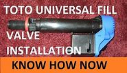 How to Replace a Toto Universal Fill Valve
