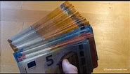 Counting Stack of NEW EURO banknotes