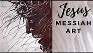 How to paint Jesus Christ step by step /Jesus Messiah Acrylic Painting in Black and White