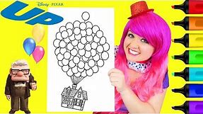 Coloring Disney Pixar Up House Balloons Coloring Page Prismacolor Markers | KiMMi THE CLOWN