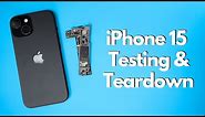 iPhone 15 Serialized Part Testing & Teardown to CPU
