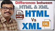 Difference between HTML and XML || HTML vs XML || HTML || XML