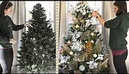 Silver and Gold Christmas Tree! Decorating a TRADITIONAL Tree