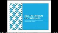 Nose and sinonasal pathology I
