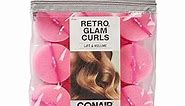 Conair Foam Hair Rollers - Heatless hair curlers - Foam Rollers - Heatless Hair rollers in Large - Pink - 9 Count w/storage case
