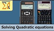 Sharp EL-W516 EL-W506X ELW-516X solving quadratic equation