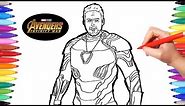Avengers Infinity War Iron Man | Avengers Coloring pages | Watch How to Draw Iron Man | Infinity War