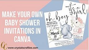 How to make your own baby shower invitations for free
