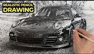 Porsche Drawing - How to Draw a Realistic Car