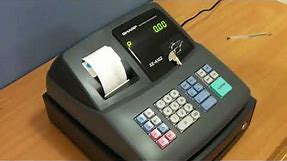 How To Set Up Customer Till Receipt Printing Sharp XE-A106 / XEA106 / XEA 106 Cash Register