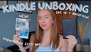Kindle Paperwhite 11th Gen 📖 | unboxing, set up, decorating & comparison